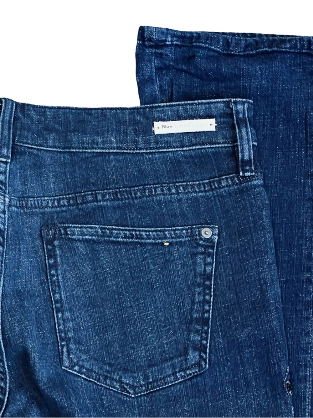 Anthropologie Pilcro Women’s Sz 29 Boyfriend Embellished Sequin Patch Jeans - Picture 9 of 15